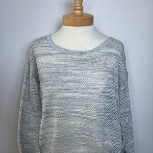 New Project open neck knitted raglan sleeve top